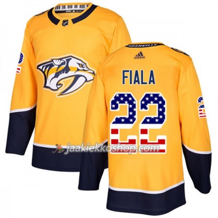 Miehille NHL Nashville Predators Pelipaita Kevin Fiala 22 Adidas 2017-2018 Kulta USA Flag Fashion Authentic Miehille NHL Nashville Predators Pelipaita Kevin Fiala 22 Adidas 2017-2018 Kulta USA Flag Fashion Authentic